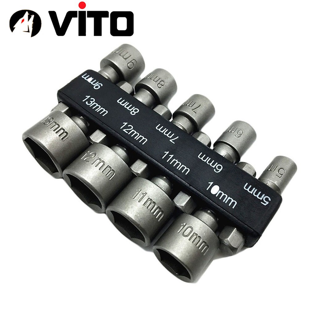 Bộ 9 Đầu Khẩu Lục Giác Vặn Ốc 5/6/7/8/9/10/11/12/13