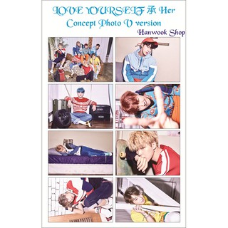 Bộ hình Photocard nhóm BTS (8 tấm) LOVE YOURSELF Her Concept Photo