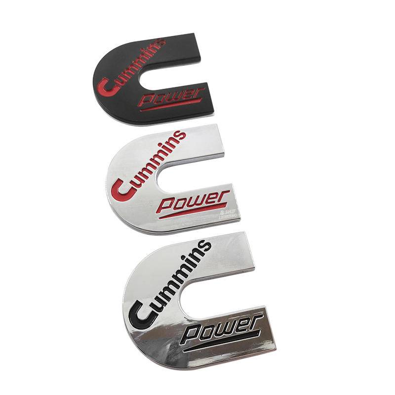 1 Miếng dán kim loại trang trí nắp sau xe hơi hình logo CUMMINS POWER