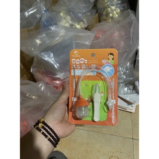 Bộ dụng cụ hút mũi Kichi kèm que cọ vệ sinh mũi cho bé
