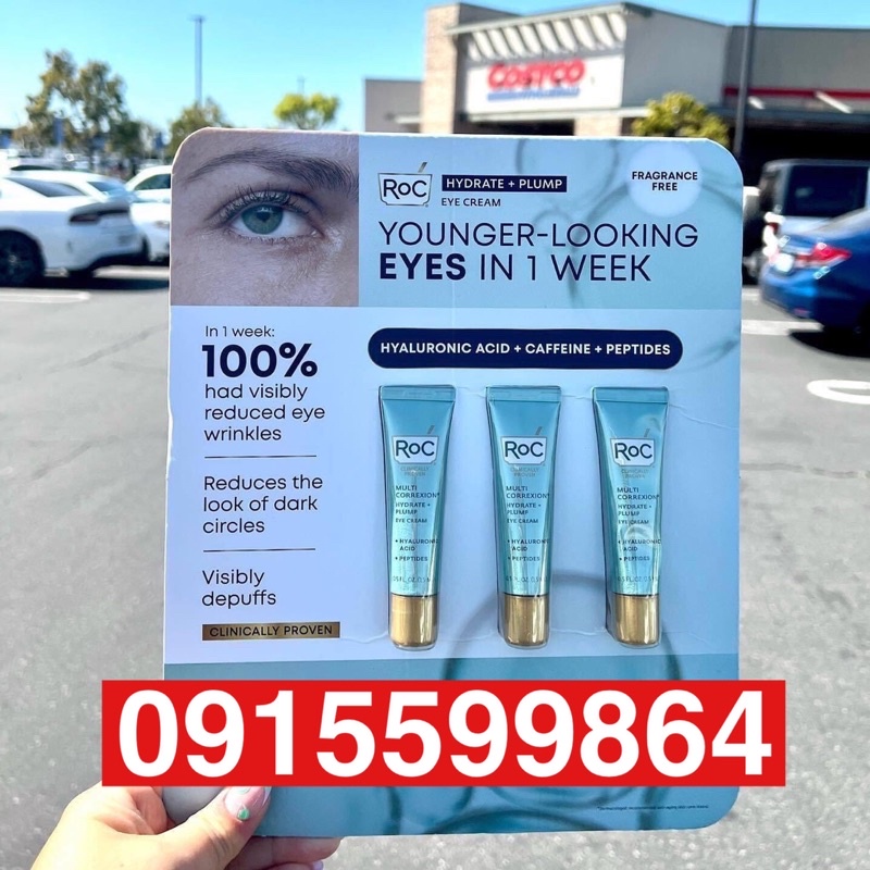 KEM DƯỠNG MẮT ROC HYDRATE + PLUMP EYE CREAM 15ML