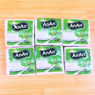 Khăn giấy ăn tiện lợi an an 100 tờ