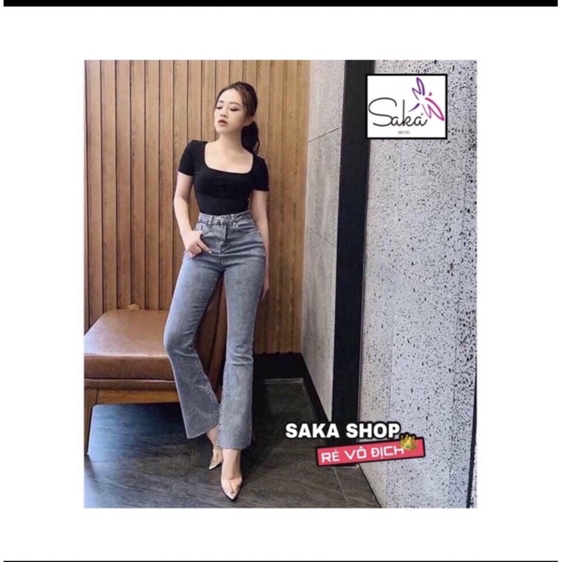 Áo thun cổ chữ U tôn dáng 4 màu sắc