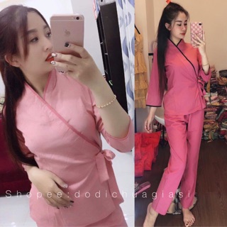 Đồ Lam Đi Chùa # Xéo Nơ Không Thêu # Quần Áo Nữ