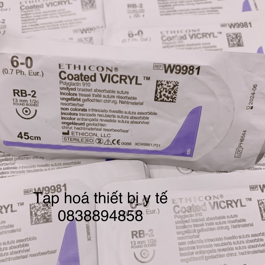 CHỈ TỰ TIÊU VICRYL 6-0
