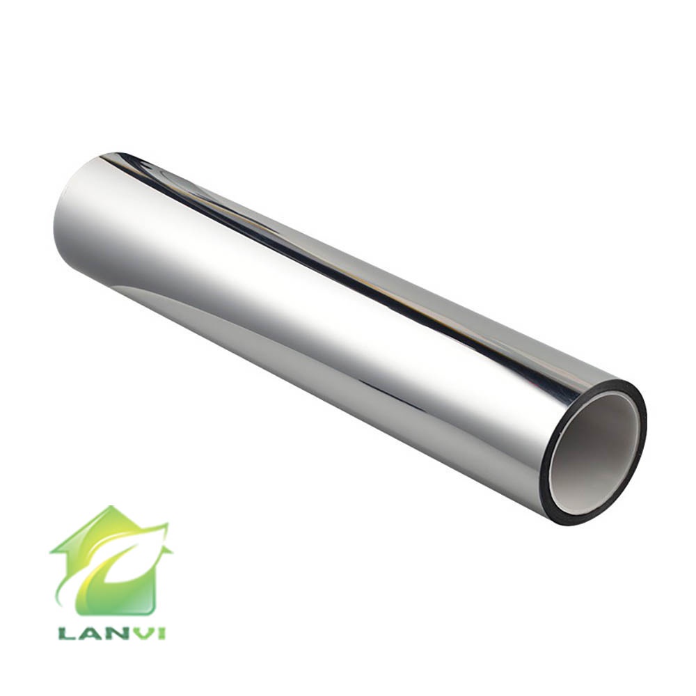 Giấy dán kính một chiều chống nhìn cho cửa, giấy decal dán kính phản quang có sẳn keo khổ 1m