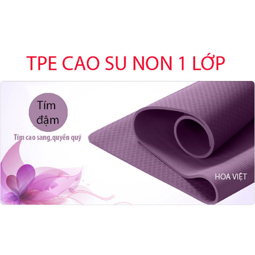 [ Sale ] THẢM TẬP YOGA  𝑭𝑹𝑬𝑬𝑺𝑯𝑰𝑷 THẢM TẬP GYM TPE 1 LỚP SIÊU BỀN , BÁM TỐT (tặng túi đựng thảm)