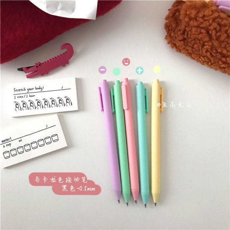 Bút, Viết Bấm Bi Mực Đen Ngòi 0.5mm Vỏ Màu Pastel Ngọt Ngào BiTi BB483