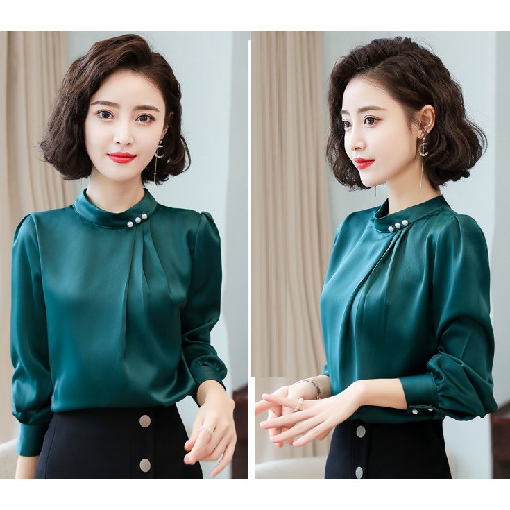 áo sơ mi nữ tay dài - sơ mi công sở - TA90 | BigBuy360 - bigbuy360.vn