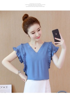 ÁO SƠ MI CỔ TIM PHỐI BÈO (M, L)
