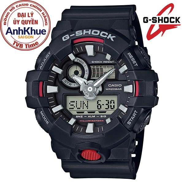 Đồng hồ nam dây nhựa Casio G-Shock chính hãng Anh Khuê GA-700-1ADR