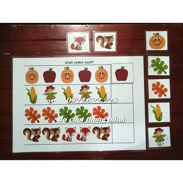 HỌC LIỆU CHO BÉ – Sắp xếp theo quy luật