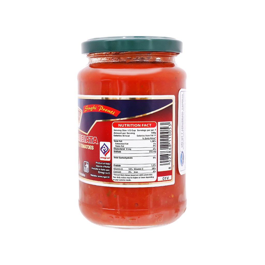 Sốt mì Ý Castello Arrabbiata hũ 350g