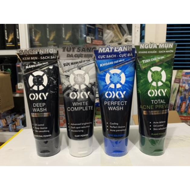 Sữa rửa mặt Oxy  sẵn 4 mầu như hình