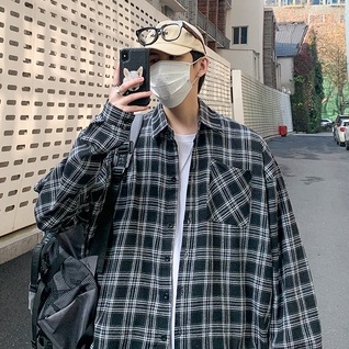 Áo Sơ Mi From Rộng , Áo Khoác Kẻ Sọc Trắng Đen Phong Cách Hàn Quốc Cho Cả Nam Và Nữ Hot 2022