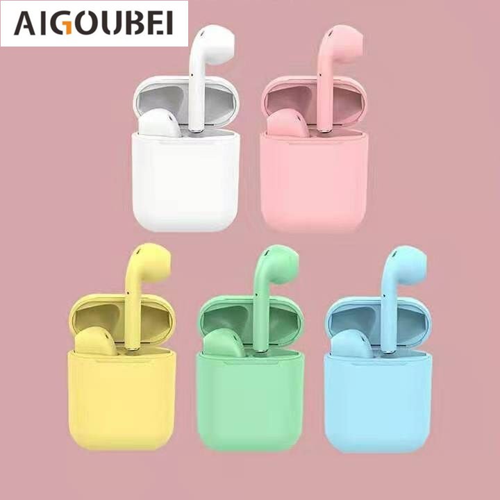 Bluetooth 5.0 Airpod i12 TWS Tai nghe không dây Bluetooth Inpod Tai nghe Airpod 3D Touch Macaron Tai nghe thể thao đầy màu sắc không hộp cho Android / iPhone (COD)