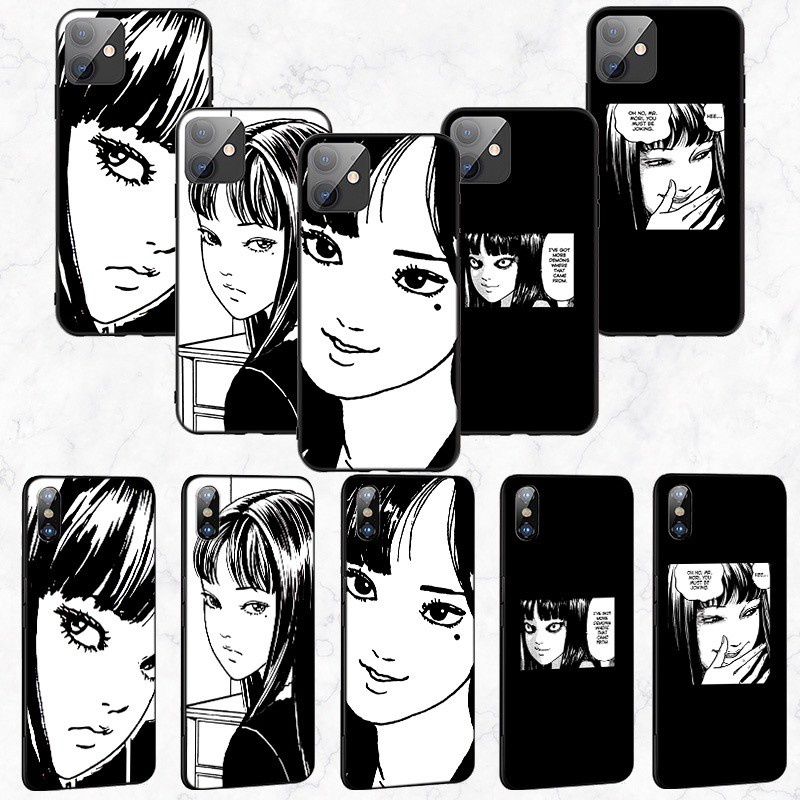 Ốp điện thoại silicon mềm in anime Junji Ito Tomie GR65 cho iPhone XR X Xs Max 7 8 6s 6 Plus 7+ 8+ 5 5s SE 2020