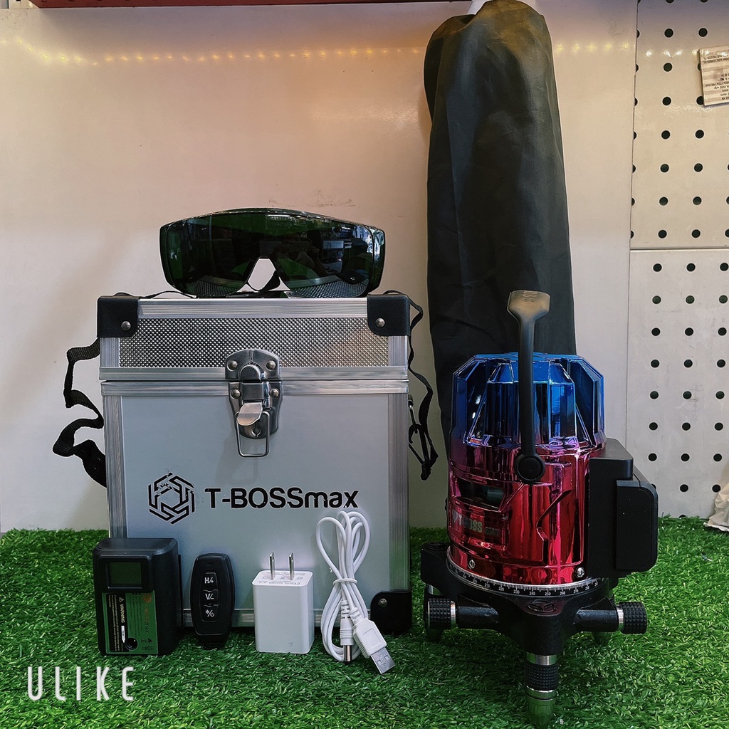 MÁY CÂN MỰC LASER 5 TIA XANH T-BOSS T-666, SỬ DỤNG PIN ĐIỆN TỬ