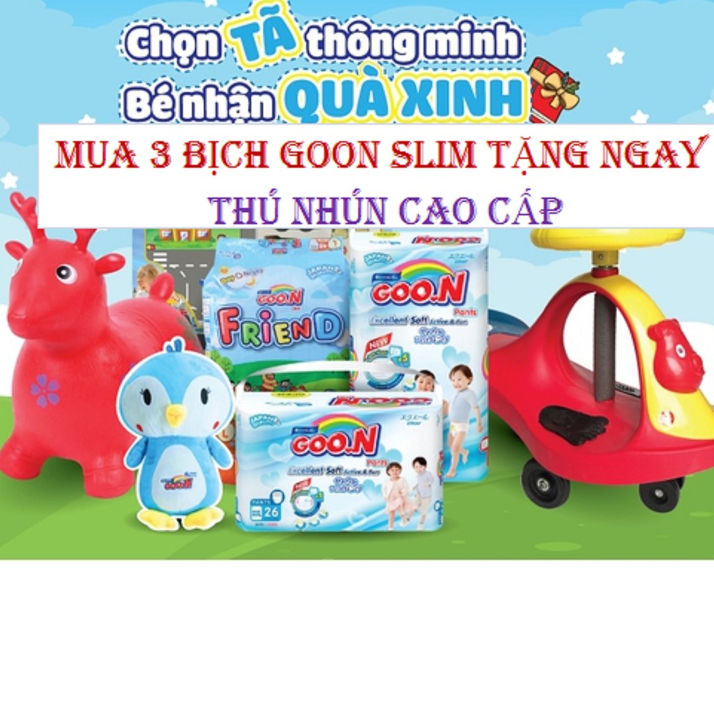 Bỉm Goon Slim Quần/ Dán M60/M66/L48/L56/XL42/XL50/XXL34/XXXL26 combo 3 bịch