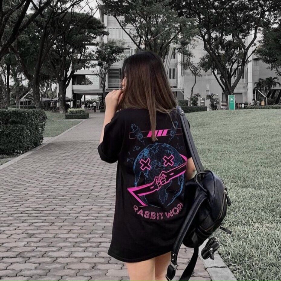 áo thun Unisex tay lỡ from rộng