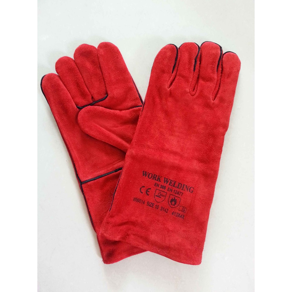 GĂNG TAY DA HÀN WORK WELDING W014,Bao tay hàn da lộn, chống cháy, chịu nhiệt/tia lửa văng bắn.