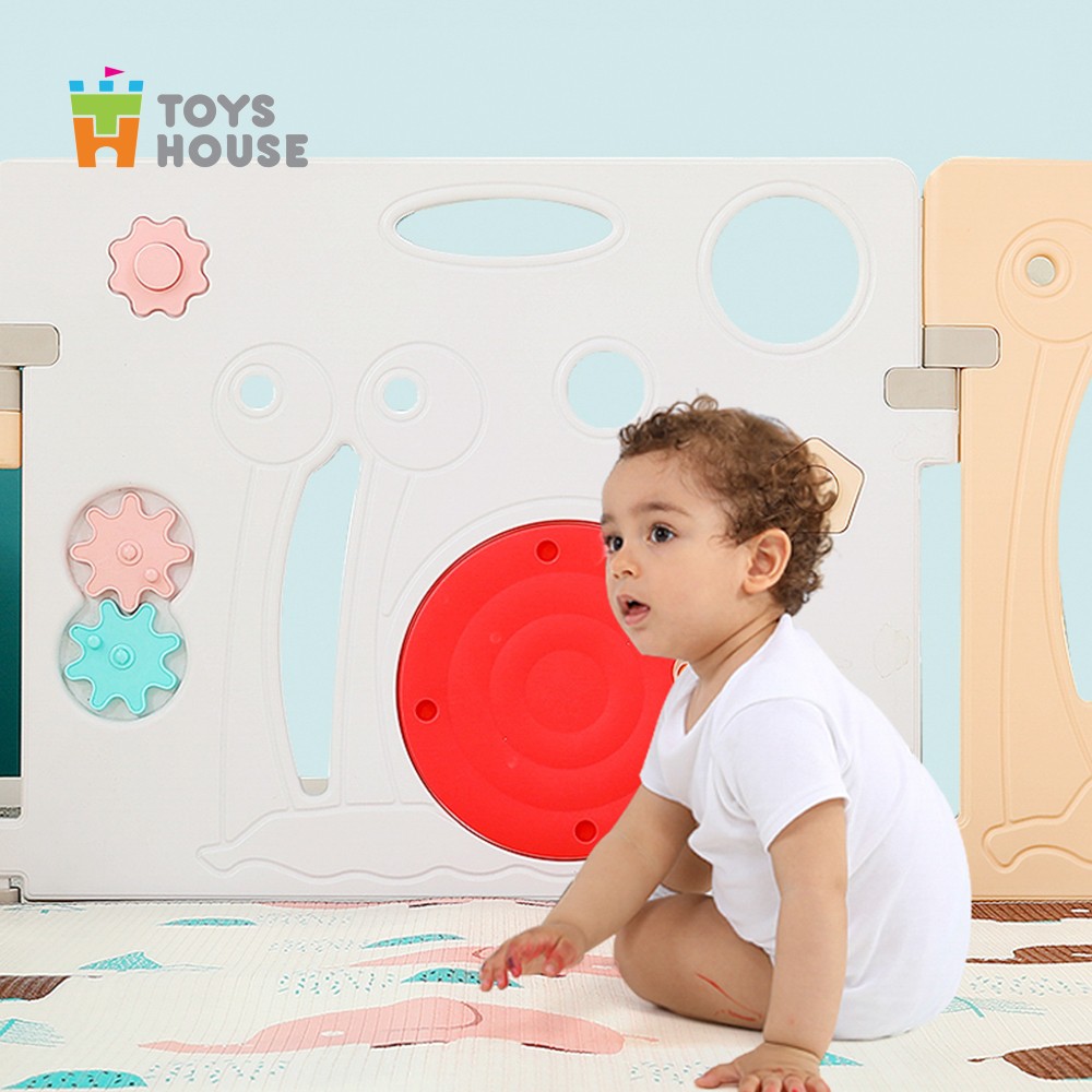 Quây bóng cho bé hình ốc sên size M (8+2) màu xanh, trắng KT 134*160*63 Toys house WM19005-MB