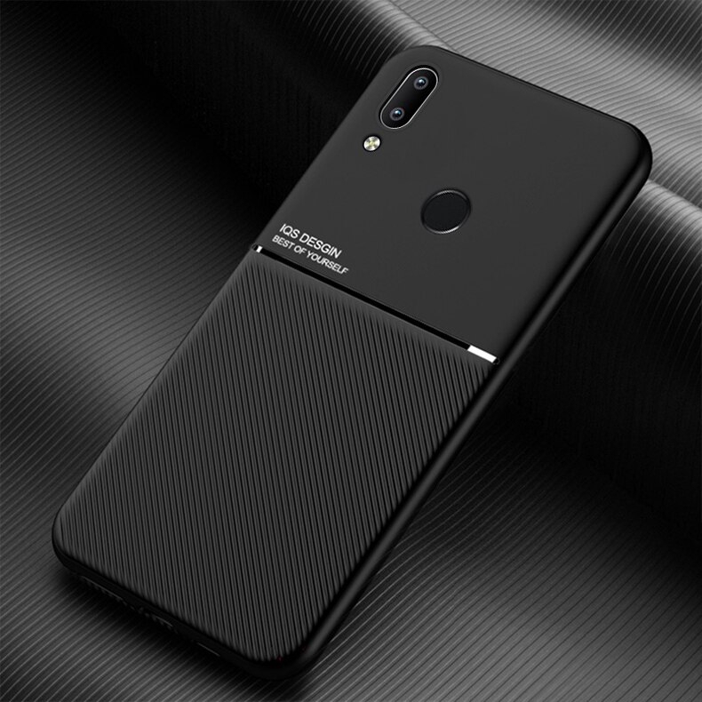 For Huawei Y6 Pro Y7 Y9 Y5 2019 Y7 Y9 Prime Casing Shockproof Soft Silicone Skin Back Case【Build In Magnetic Sticker 】Support Car Holder Protective Cover
