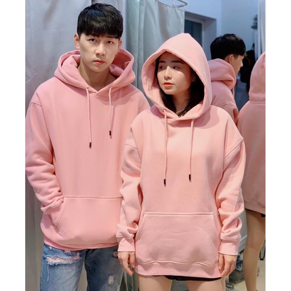 Áo Hoodie Nam Nữ Unisex Nỉ Bông Trơn Màu Dưới 60kg 🍁 Áo Khoác Form Rộng Thoải Mái Siêu Đẹp FREESHIP