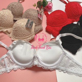 Áo lót nâng ngực, Áo ngực Ren nổi bật nâng đẩy mạnh mút mềm Sister hood 2055 Thái Lan