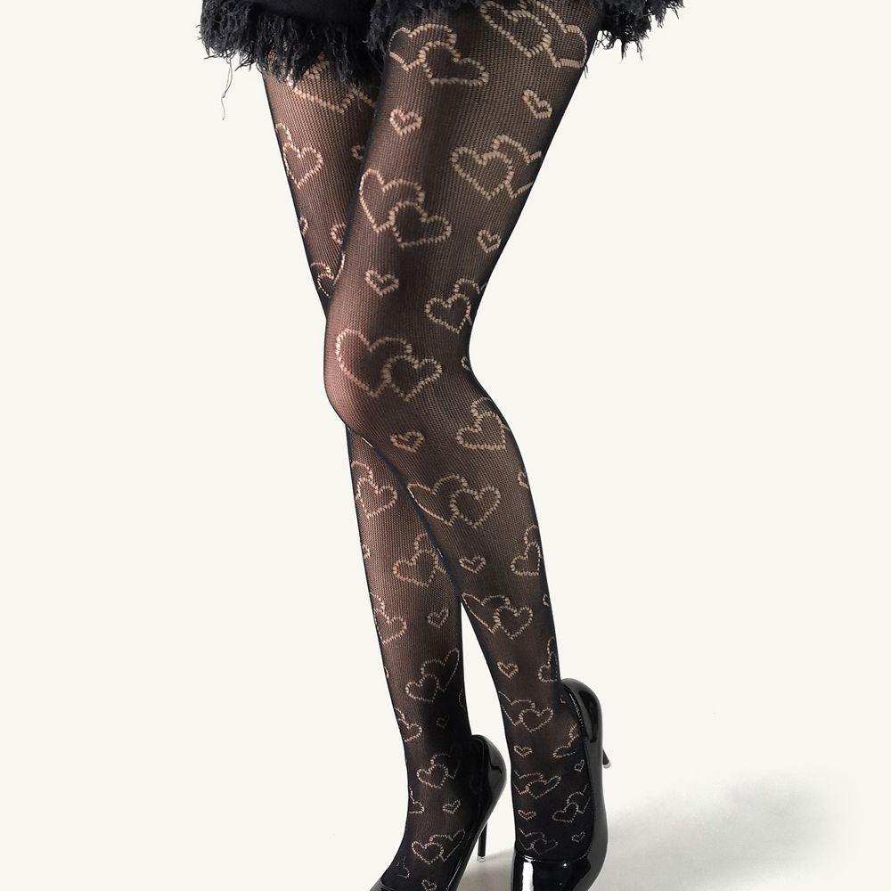 Quần Tất Nylon Không Đường May Họa Tiết Trái Tim Cổ Điển Thời Trang Thu Đông Cho Bé Gái