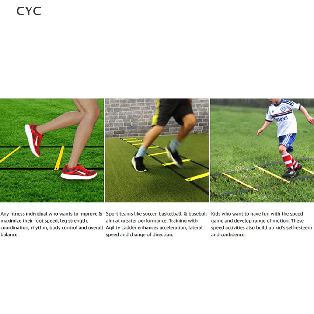 CYC Flexibility Agility Nylon Strap Jumping Fitness Speed Football Training Ladder CY