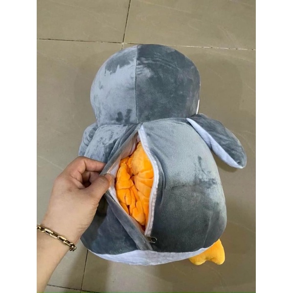 Bộ Mềm Gối 2 Trong 1 Hình Chim Cách Cụt Cho Bé Bao Gồm