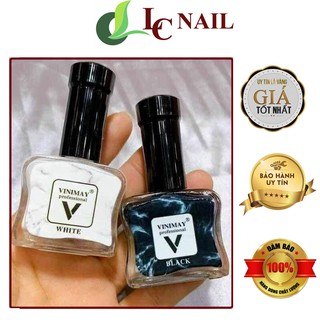 Cồn loang, Loang cồn vinimay trắng, đen làm loang vân đá cho bộ nail