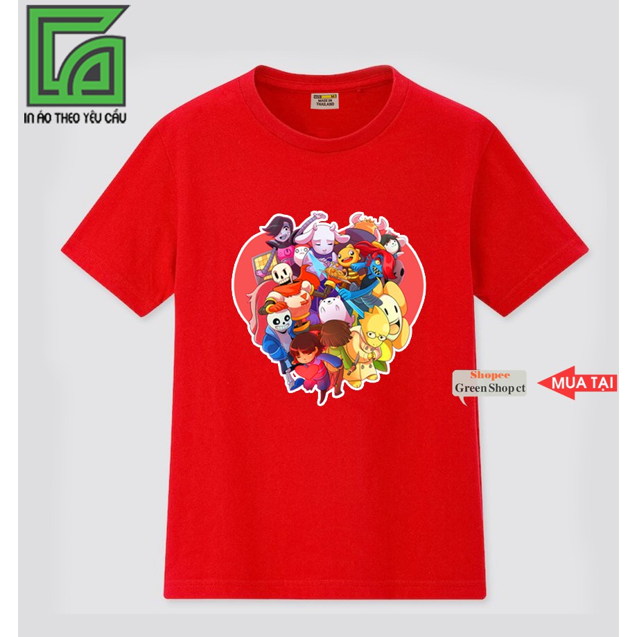 (NEW) Áo Trẻ Em Undertale Sans 3 Màu Trắng Đỏ Đen - Vải Cotton Thái Greenshopct S209