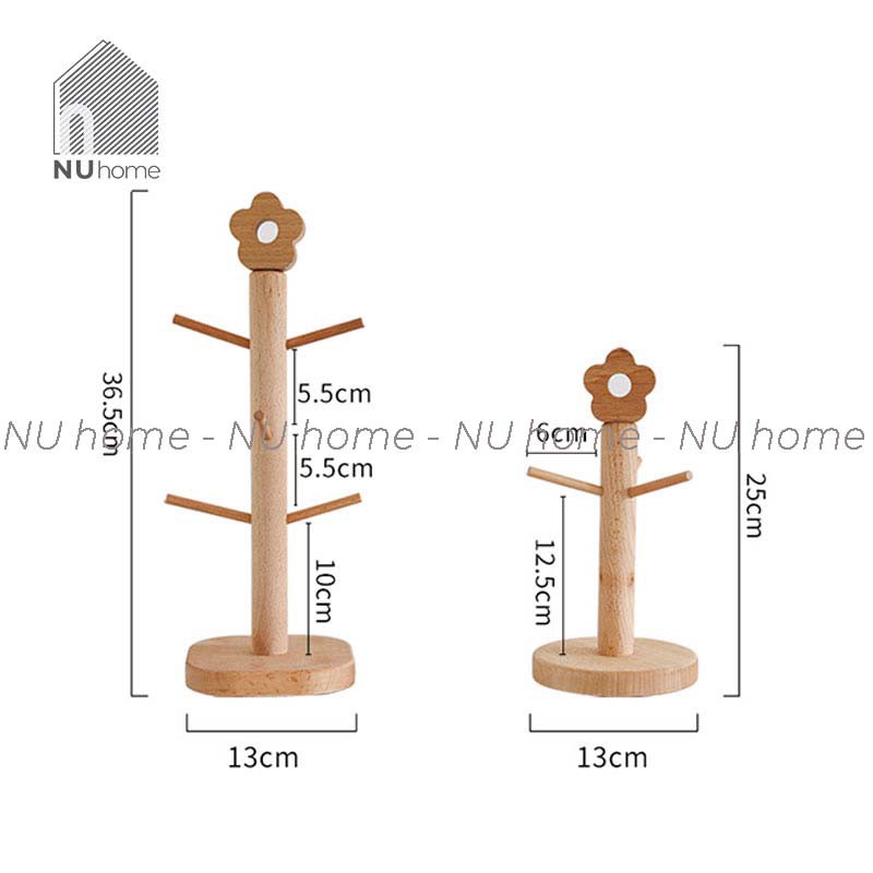 nuhome.vn | Cây treo ly - Chiro, cây treo ly bằng gỗ cao cấp thiết kế đơn giản sang trọng