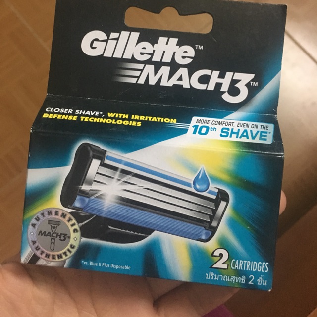 Hộp 2 lưỡi dao cạo thay thế gillette mach 3