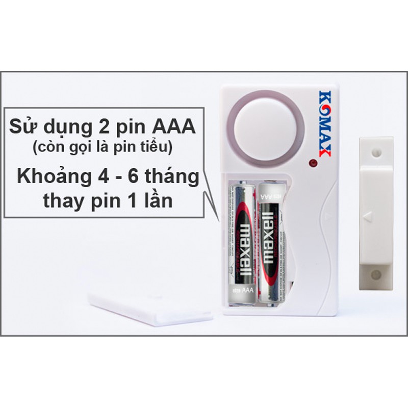 Báo Trộm KOMAX Không Dây Cao Cấp - Dùng Pin - Hú Lớn KM-T45C