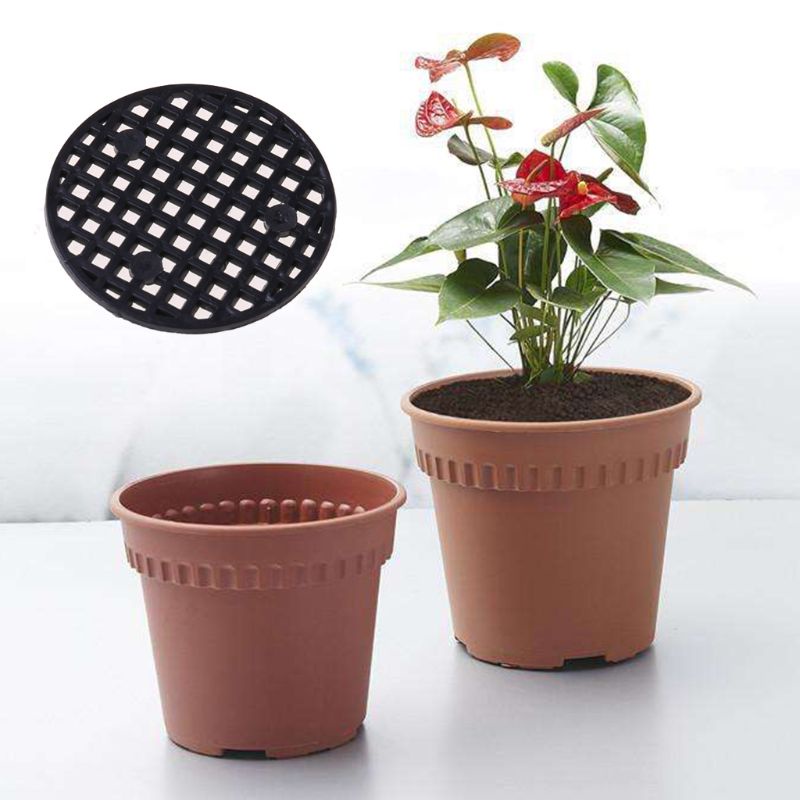 Bộ 100 Đệm Lưới Tròn Bằng Nhựa Lót Chậu Hoa