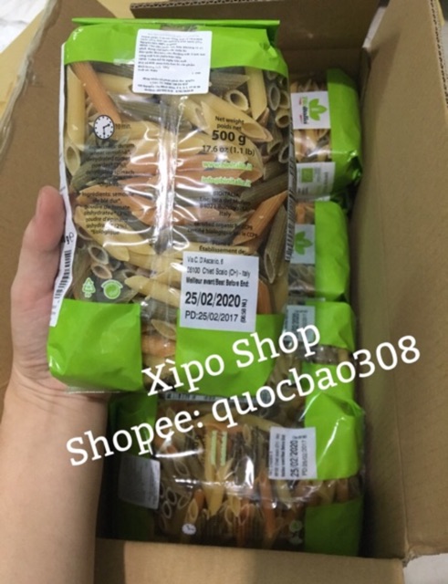 Nui Xoắn &amp; Nui Ống Rau Củ Hữu Cơ Bio 500g