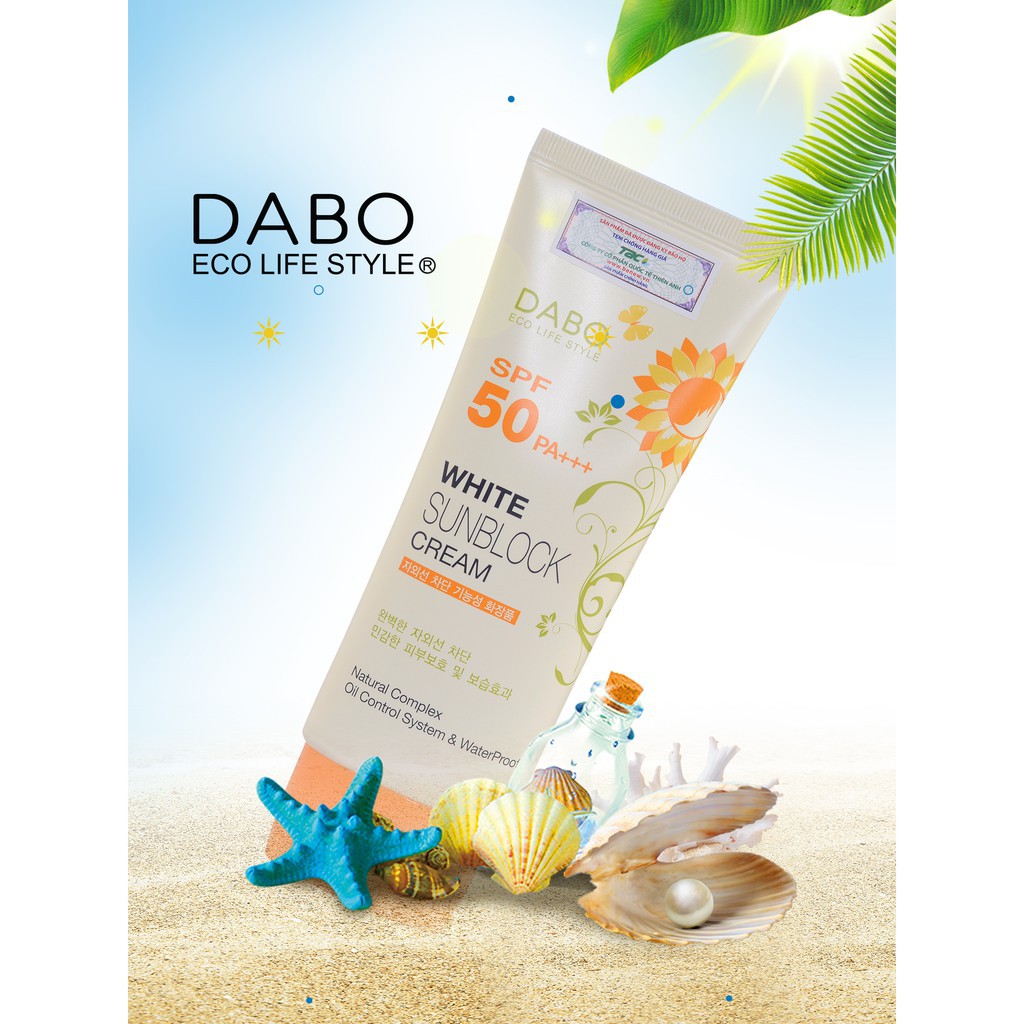 KEM CHỐNG NẮNG DABO WHITE SUNBLOCK CREAM SPF50 - nhập khẩu Hàn Quốc