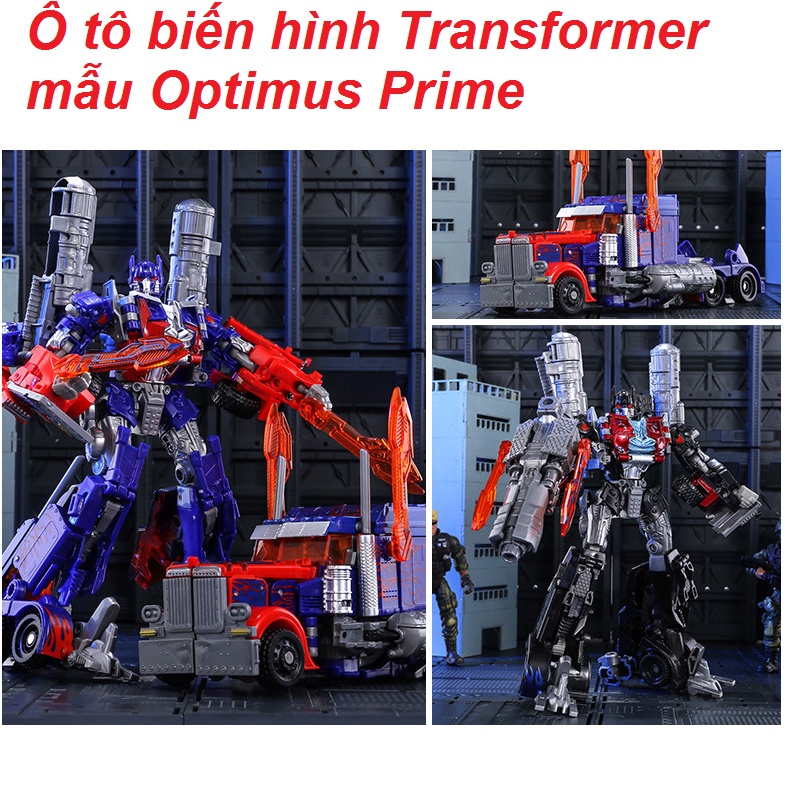 Đồ chơi robot transformers biến hình xe tải Optimus và xe đua BumbleBee Transformers cao 20cm đồ chơi trẻ em