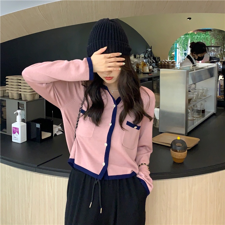 Áo Cardigan Dệt Kim Mỏng Tay Dài Dáng Ngắn Phong Cách Hàn Quốc Cho Nữ | BigBuy360 - bigbuy360.vn