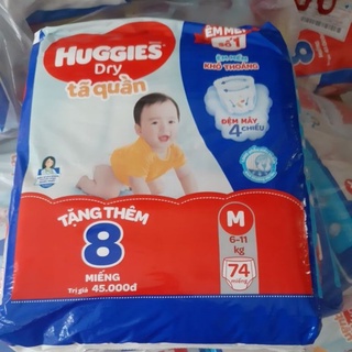 bỉm tã quần huggies M74 L68 XL62 XXL56
