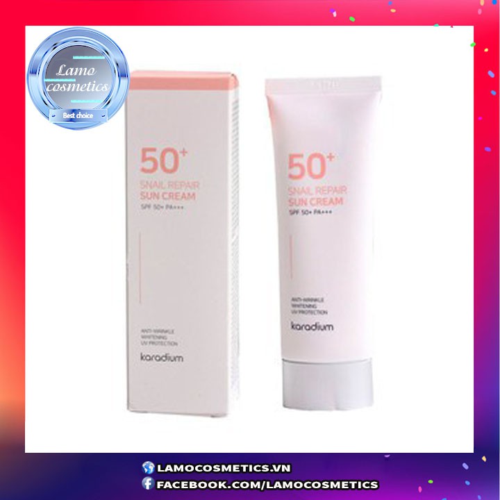 Kem Chống Nắng Karadium Snail Repair Sun Cream Spf 50+ PA+++ Chính Hãng 100%