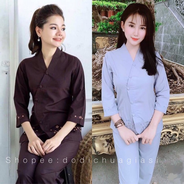 ĐỒ LAM ĐI CHÙA # Thêu Hoa Cỏ | BigBuy360 - bigbuy360.vn