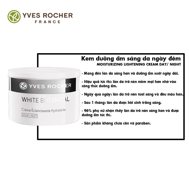 Kem Dưỡng Ẩm Làm Sáng Yves Rocher Moisturizing Lightening Cream Day/Night 50ml