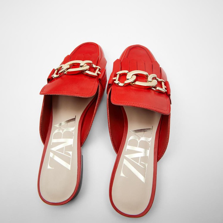 GIÀY SỤC ZARA NỮ MÀU ĐỎ BẾ BẰNG