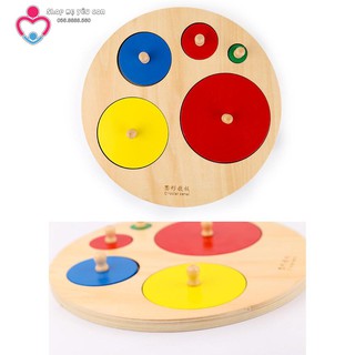 Bảng Tròn Phân Biệt Kích Thước - Giáo cụ Montessori Bảng Phân Biệt Kích Thước - Bảng Tròn Phân Biệt To Nhỏ