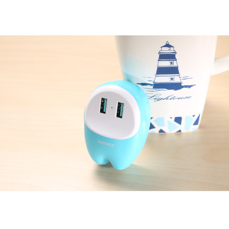 Củ sạc Remax RP-U26 2 cổng USB - Cute Color