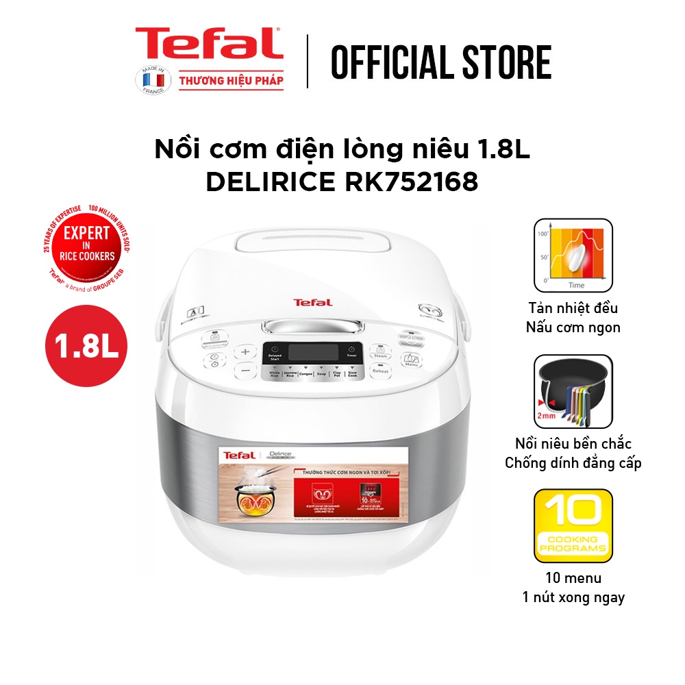 Nồi cơm điện tử Tefal RK752168 - 1.8L, 750W
